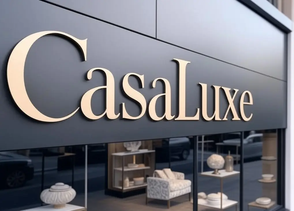 Letras corpóreas sobre escaparate