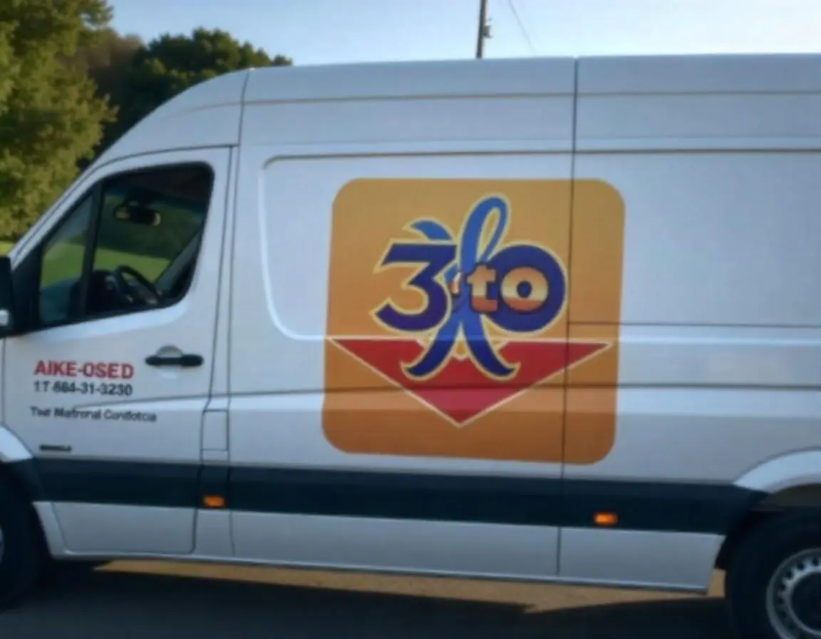 Imán sobre el lateral de una furgoneta