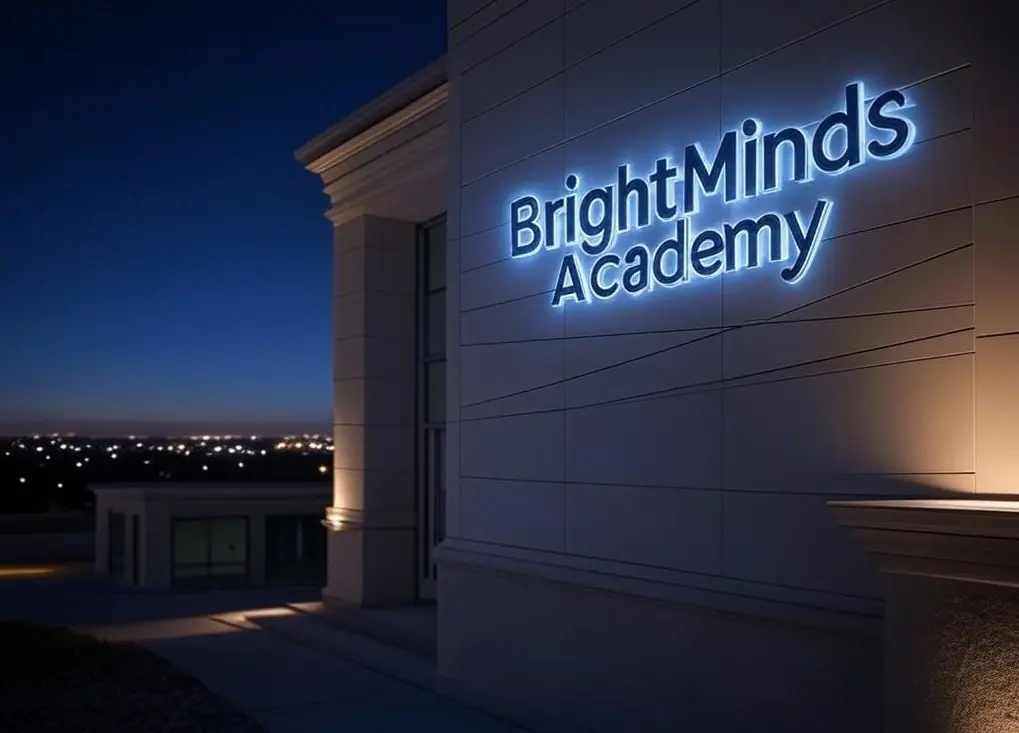 Rótulo de gran formto en fachada para publicidad