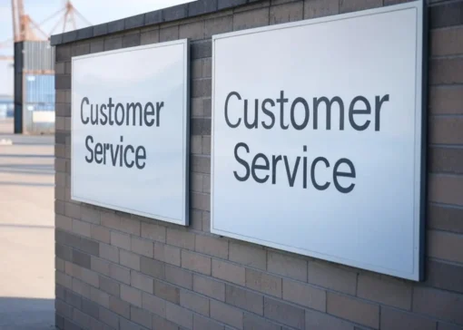 Panel Dibond sobre muro de un Puerto Marítimo