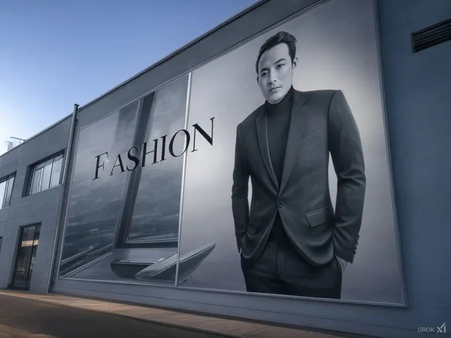 Vinilo adhesivo sobre un escaparate de moda