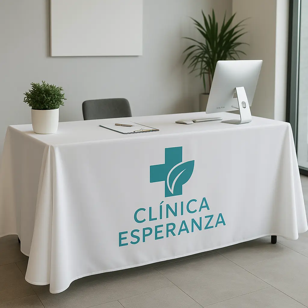 mantel clinica Esperanza Mantes textil personalizado en una clínica médica
