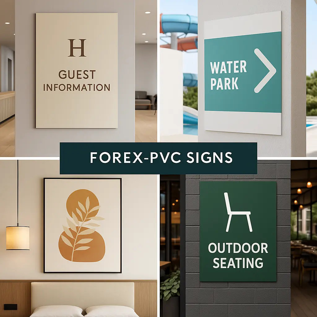 Paneles Forex-PVC en diferentes situaciones