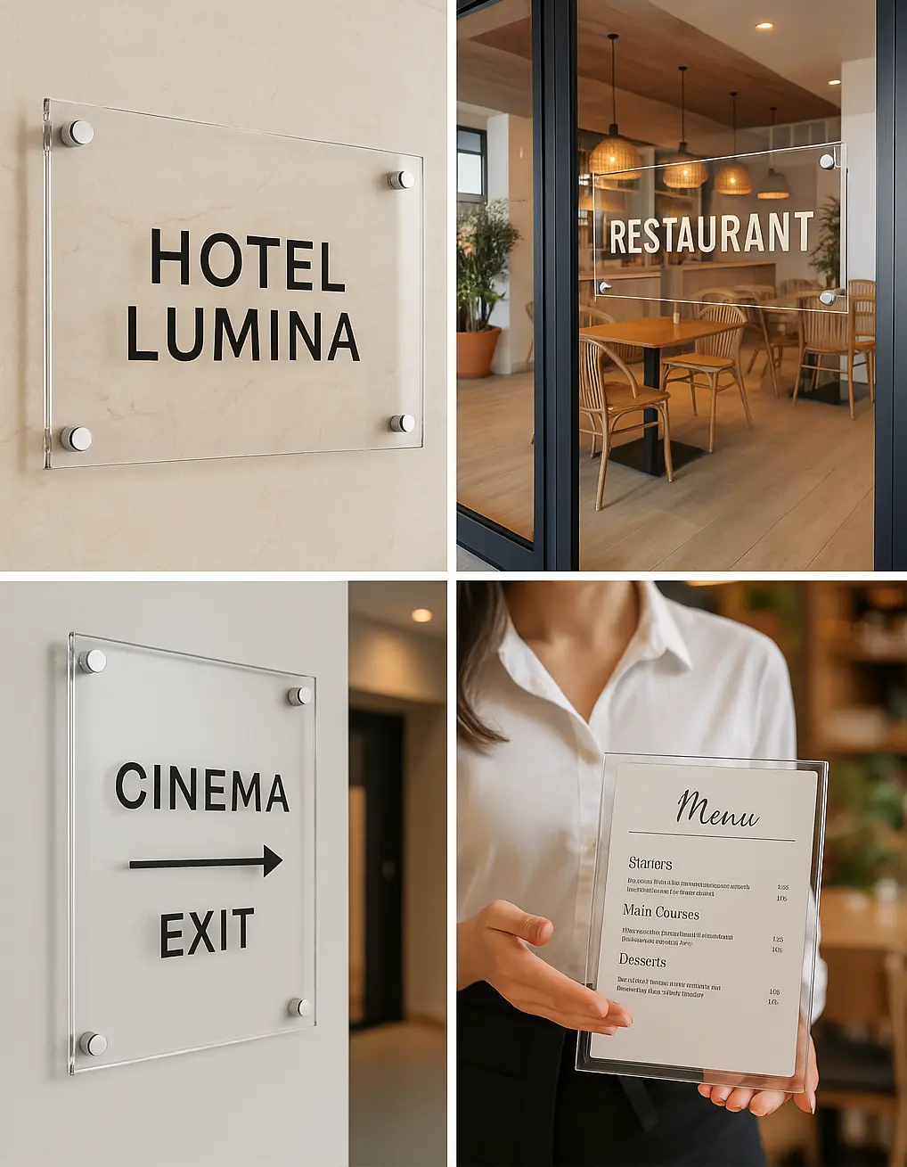 Metacrilatos expuestos como señalética